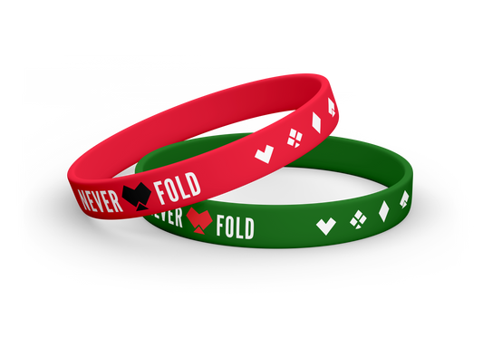 Never Fold Baller Wristband - 2 Pack | Red & Green