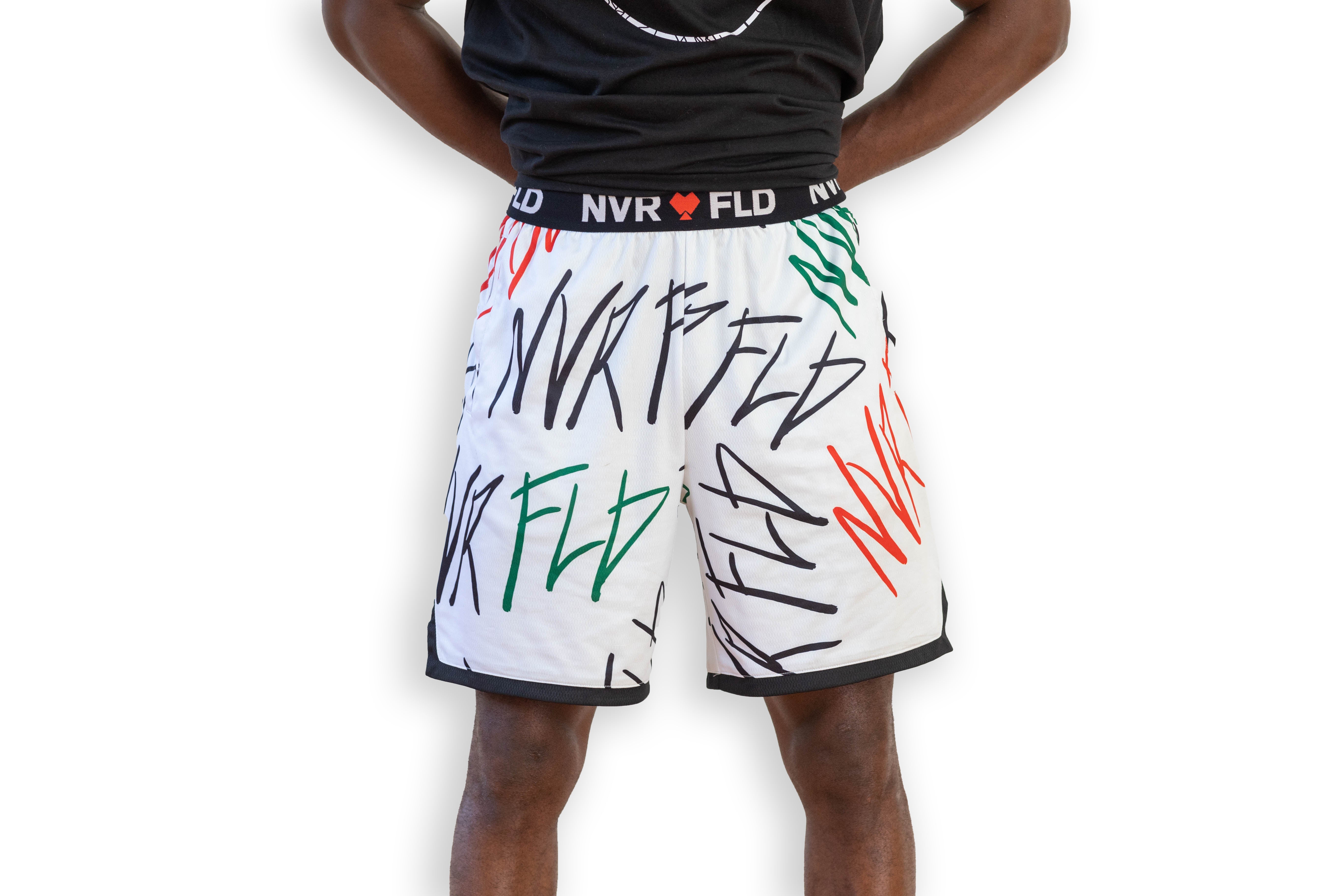 Never Fold Graffiti Shorts 2.0 | White
