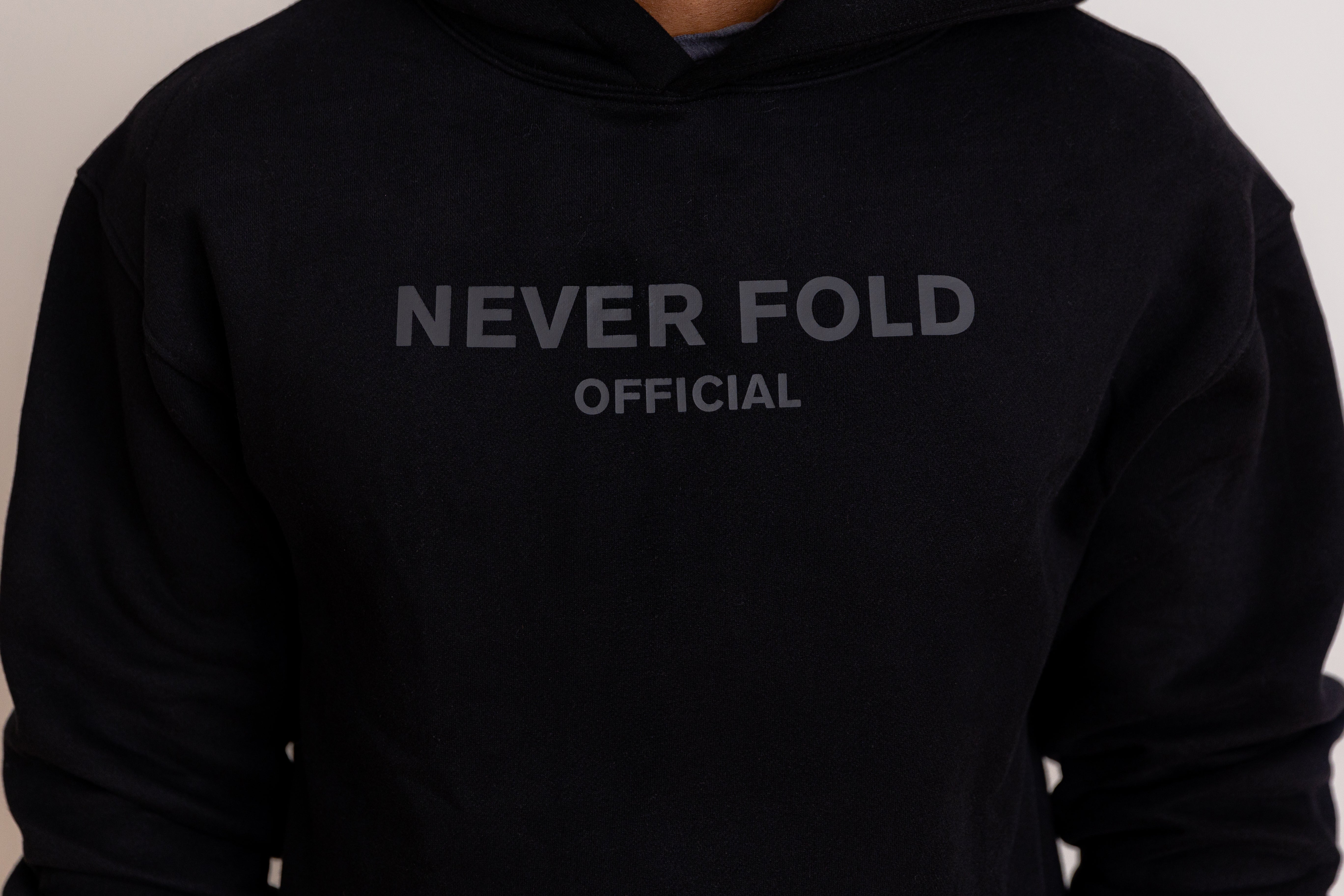 Never Fold Official Long Sleeve Hoodie | Black